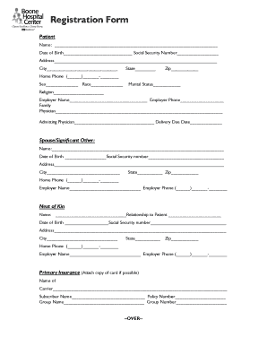 Hospital Registration Form