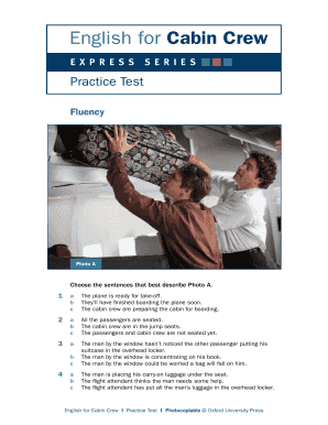 English Test for Cabin Crew PDF  Form