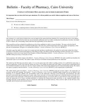 Declaration of Interest Statement  Form