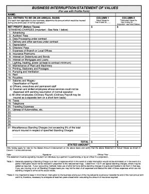  Business Income Worksheet 2009