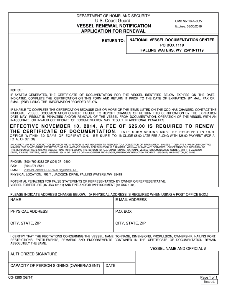 Uscg Medical Certificate Renewal Form