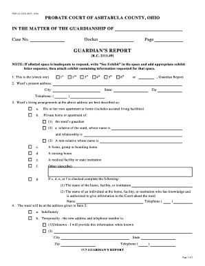 Ashtabula County Probate Court  Form