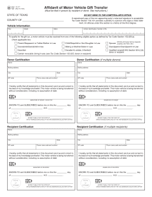 How to Fill Out a Doner Vehicle Notarized Form