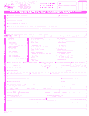 Certificate of Occupancy Richmond Va  Form