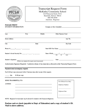 Mckinley Community School for Adults  Form