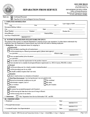 Doe Ohr Form 300 011