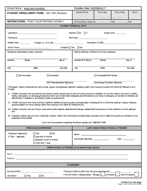 School Enrollnebt Dorms Form