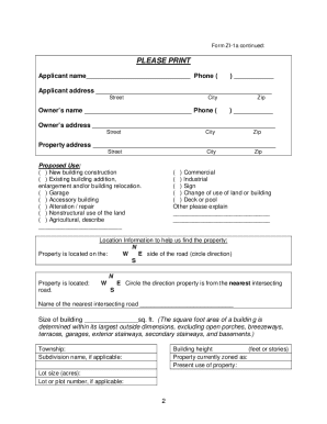  Zoning Certificate Online 2000