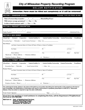 Wisconsin Dmv Seller Notification  Form