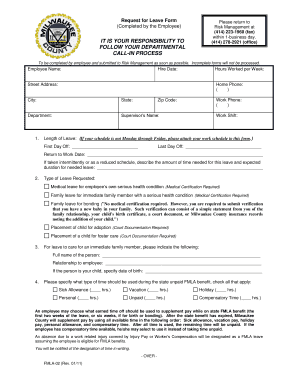 Milwaukee County Fmla Form