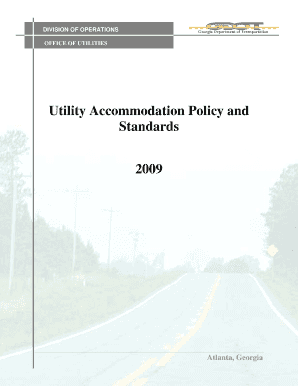 Gdot Utility Accommodation Manual  Form