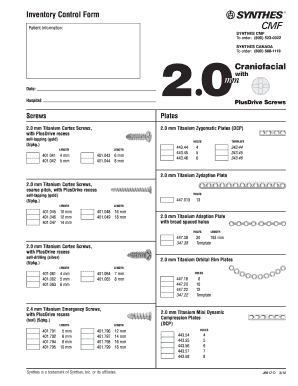 Synthes Craniofacial  Form