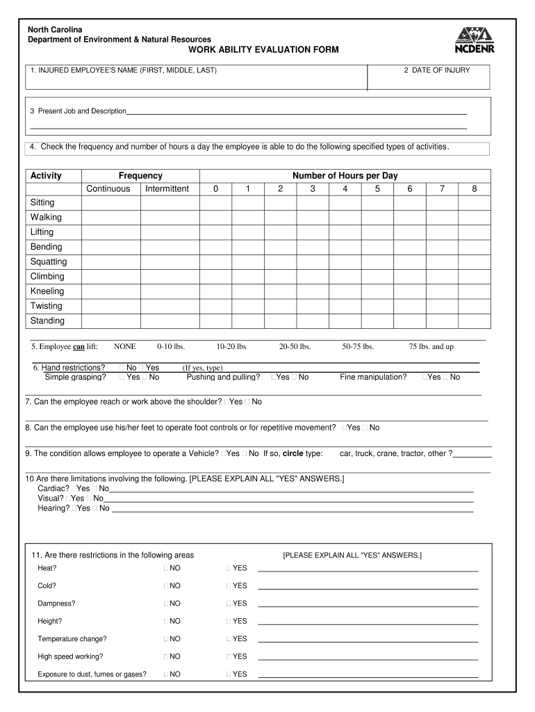 Workability Form