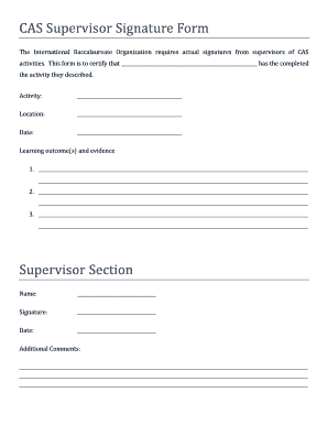 Supervisor Form