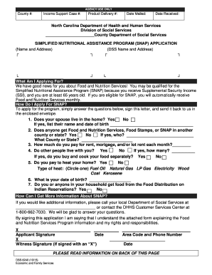 Ebt Application Nc  Form