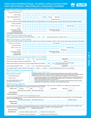 Tafe Nsw International Application Form
