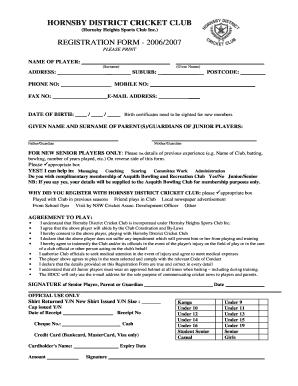 Ms Dhoni Cricket Academy Fees  Form