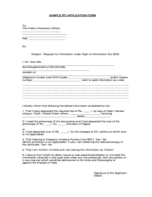 Rti Blank Form