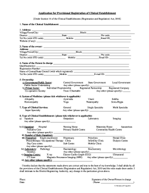 Clinic Registration Form