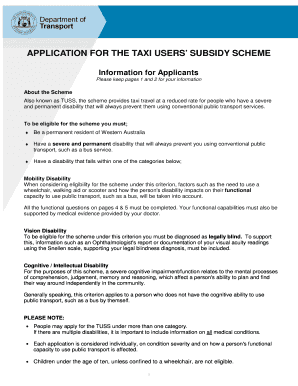 Tuss Application  Form