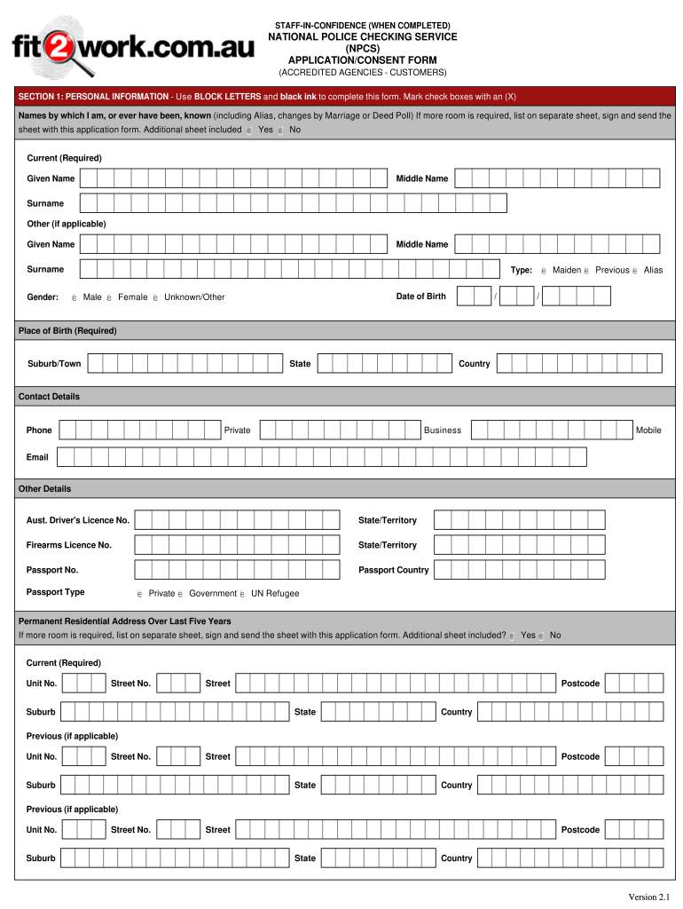 Fit2work  Form
