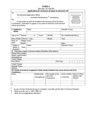 Sample of Election Form