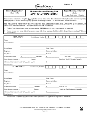 Howard County Mihu List  Form