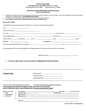 Blank Salon Applications  Form