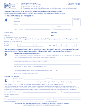  HSF Master Claim Form 2014