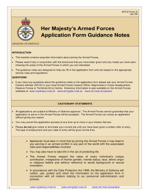  British Army Application Form 2009-2023