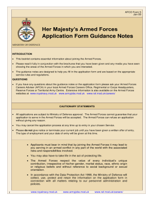 British Army Form 2023 - Printable Forms Free Online