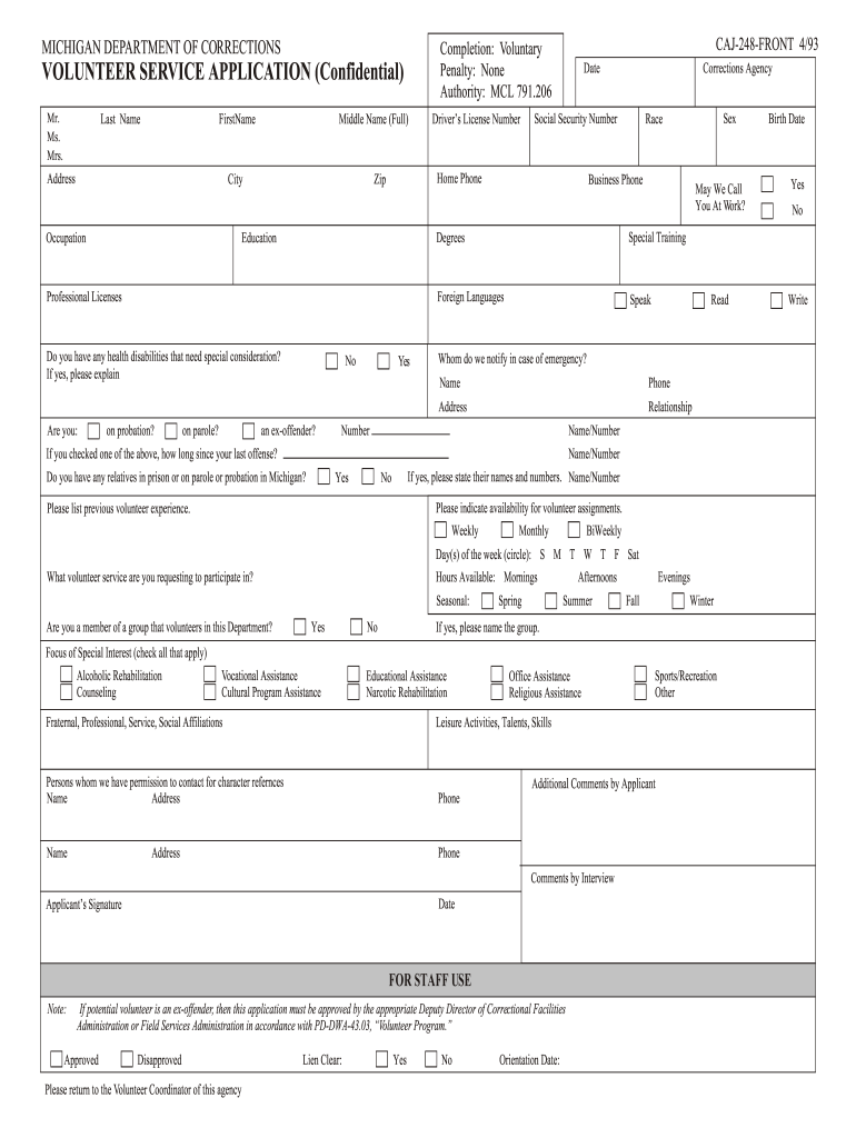  Caj 248 Mdoc 1993-2024