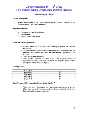 Career Prep Worksheets  Form
