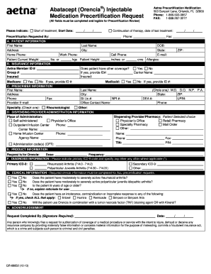 Aetna Prior Authorization Form