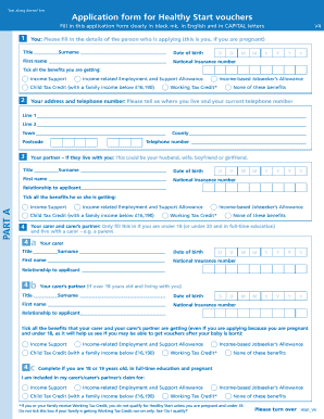 Healthy Start Form