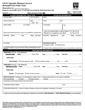 CIGNA Specialty Pharmacy Services  Form