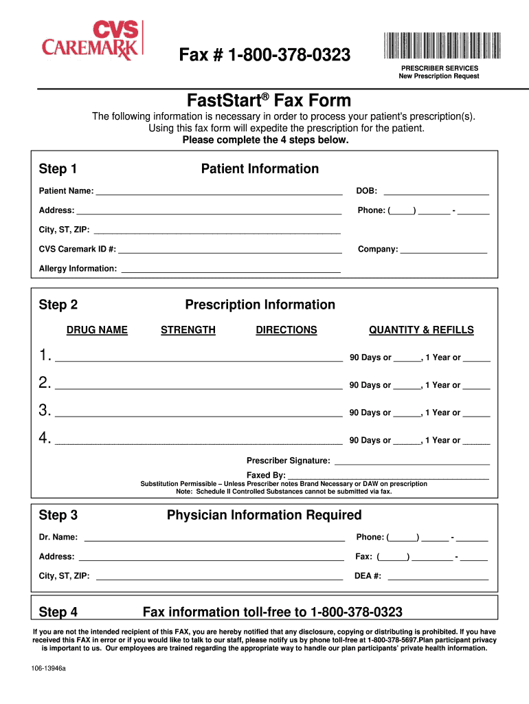 Cvs Caremark Fax Number  Form