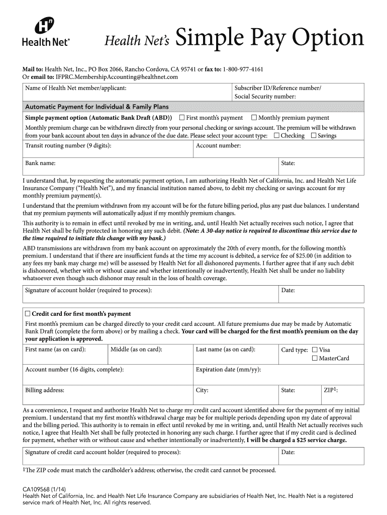  Caifprc Membershipaccountinghealthnetcom Form 2014-2024