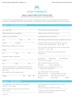 Kaiser Application Form