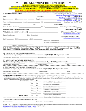 Navy Reenlistment Form