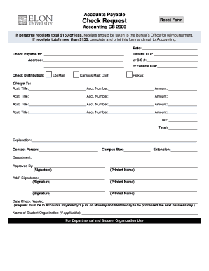 Check Request Form