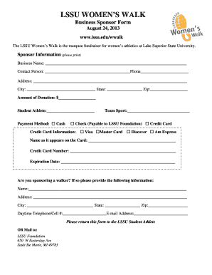 Business Sponsorship Form