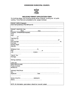 Building Permit Application Form PDF