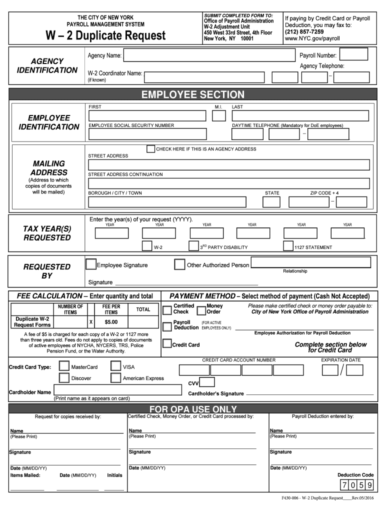  One Centre Street  Form 2016