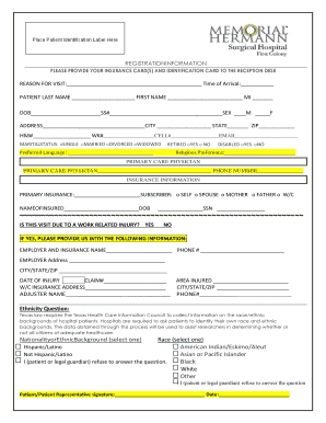 Memorial Hermann Discharge Papers  Form