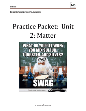 Practice Packet Unit 2 Matter Answer Key  Form