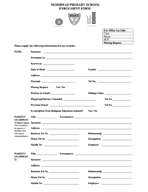 Enrolment Form