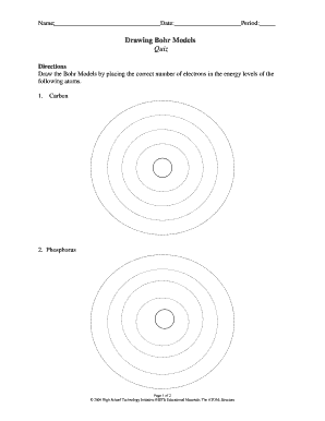 Blank Bohr Model Template  Form