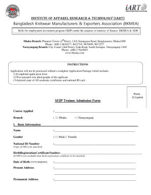 Bkmea Application Form