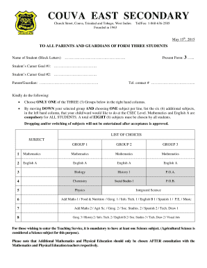 Couva East Secondary  Form